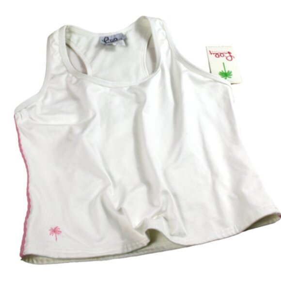 Lilly Pulitzer Court White With Pink Accent Power Tank Size Large (NWT) - Picture 6 of 7